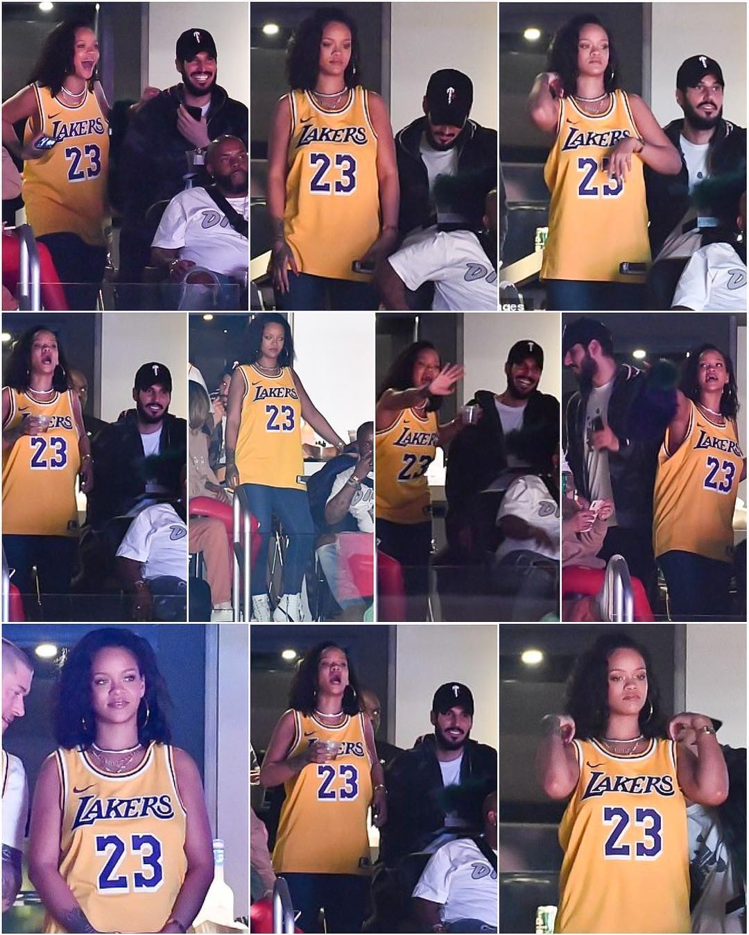 Rihanna Attended Lakers Game in a 