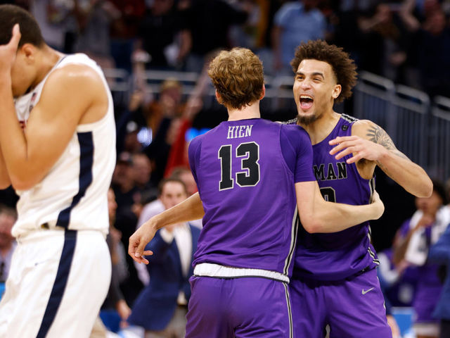 No. 13 Furman upsets Virginia in Paladins’ 1st NCAA tourney game in 43 years