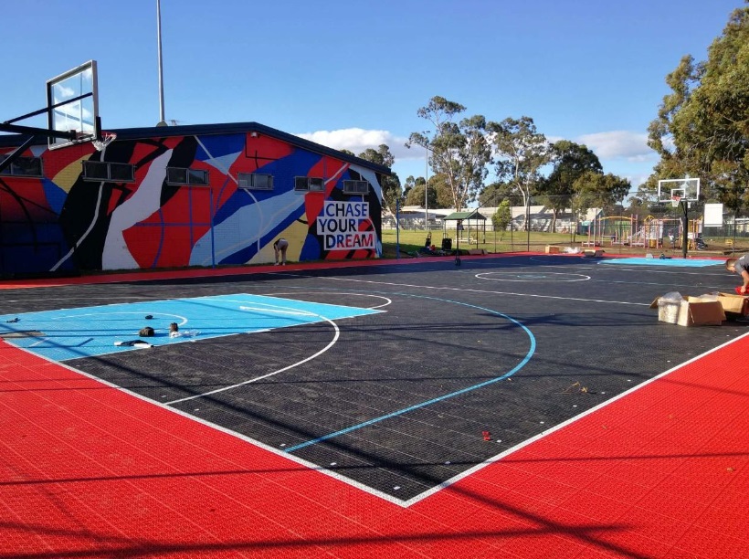 New Basketball Court for Bridgestone and Olympics in Smith Park