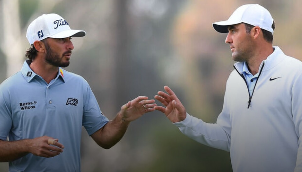 Scheffler, Homa, DeChambeau share 36-hole Masters lead