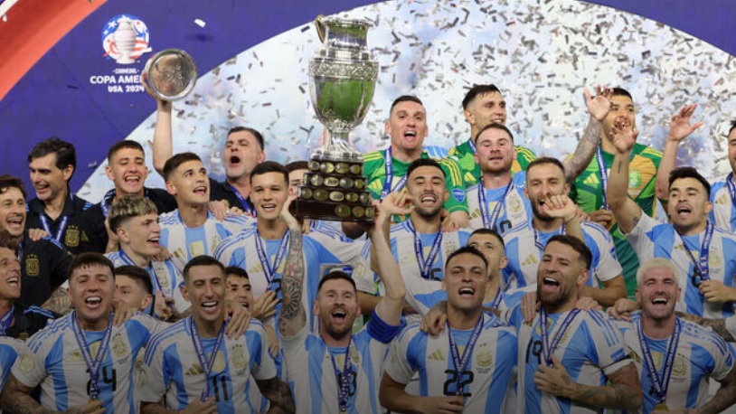 Argentina outlasts Colombia in extra time to win record 16th Copa America