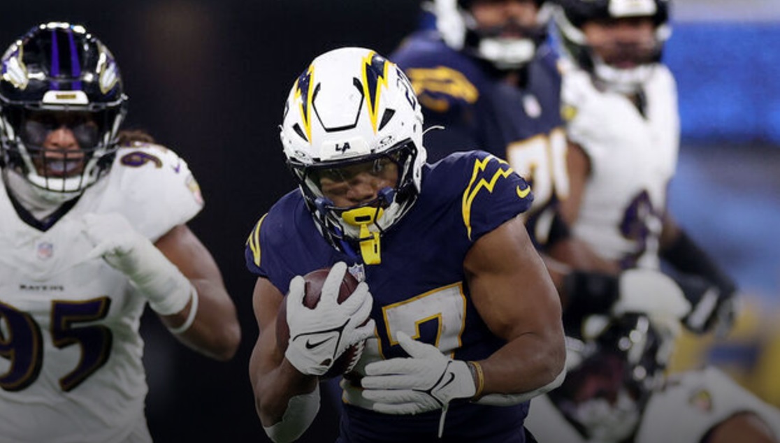 Chargers’ Dobbins sustains knee injury in MNF loss