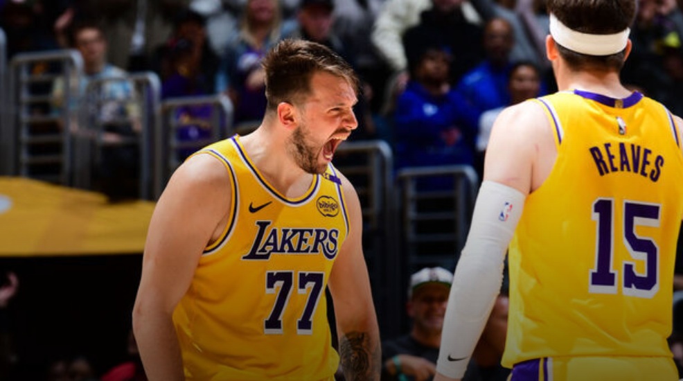Luka guides Lakers to OT victory over Knicks for 8th straight win