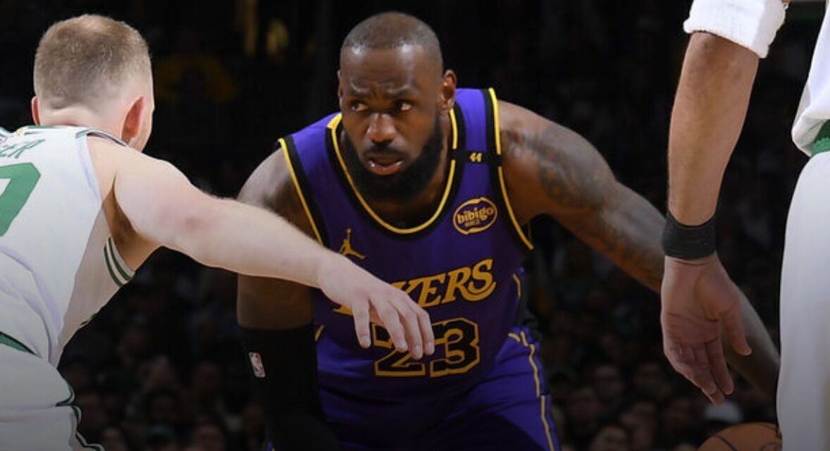 LeBron exits loss to Celtics with groin strain
