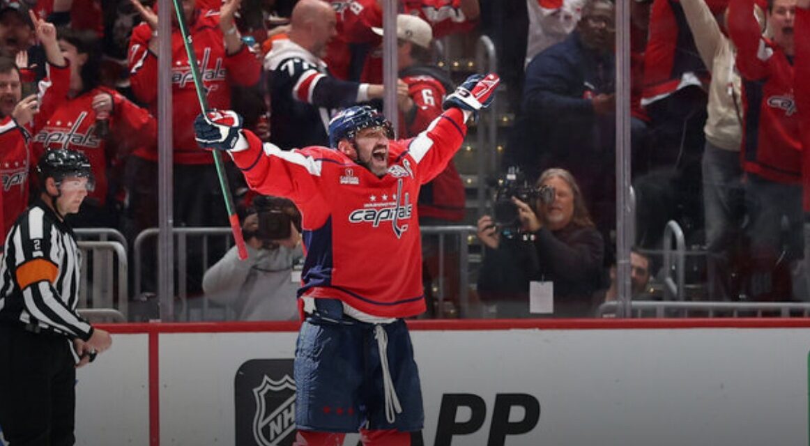 Ovechkin ties Gretzky’s all-time goals record