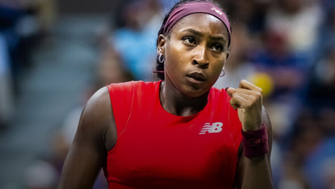 Gauff wipes away tears at US Open after battling serve issues for win