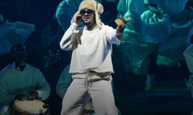 Bad Bunny performing Super Bowl LX halftime show