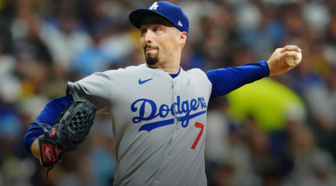 Snell dazzles as Dodgers edge Brewers in NLCS opener