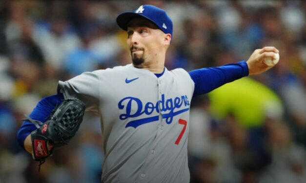Snell dazzles as Dodgers edge Brewers in NLCS opener