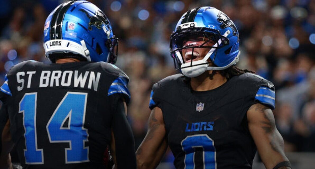 Gibbs scores 2 TDs, Lions neutralize Bucs on MNF