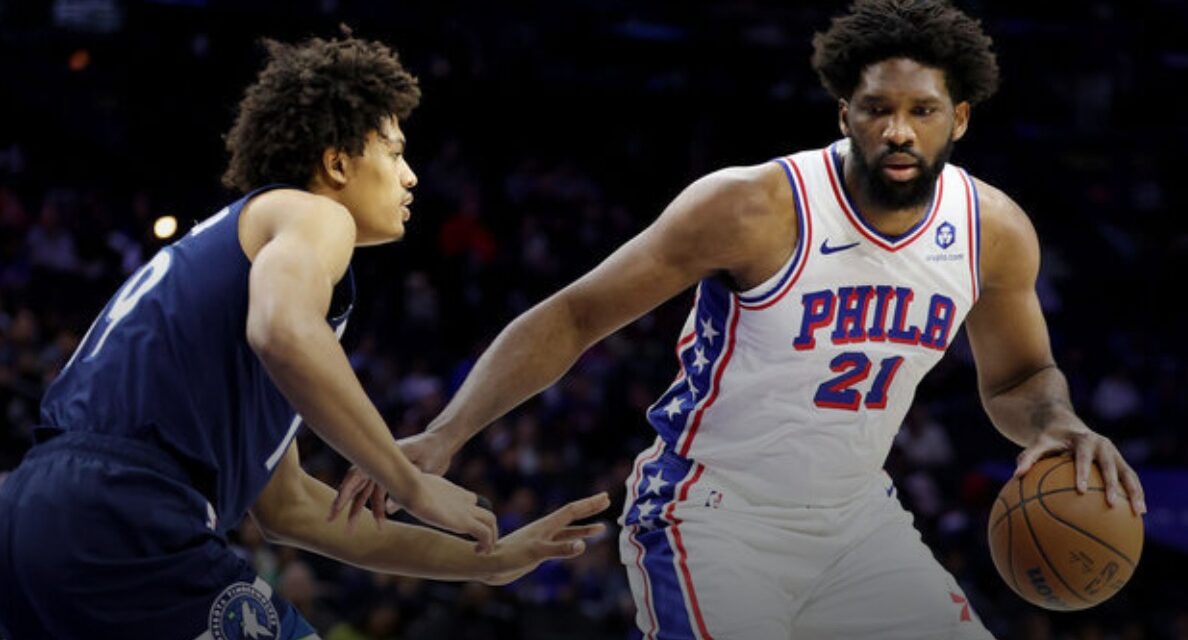 Embiid flirts with triple-double in 1st game in nearly 8 months