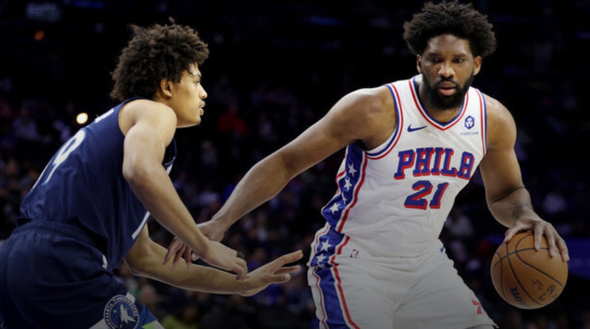 Embiid flirts with triple-double in 1st game in nearly 8 months