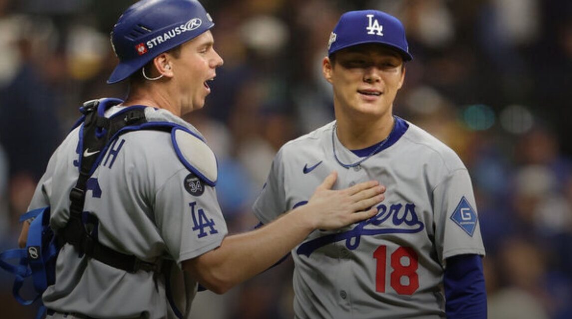 Yamamoto throws complete game as Dodgers go up 2-0 in NLCS