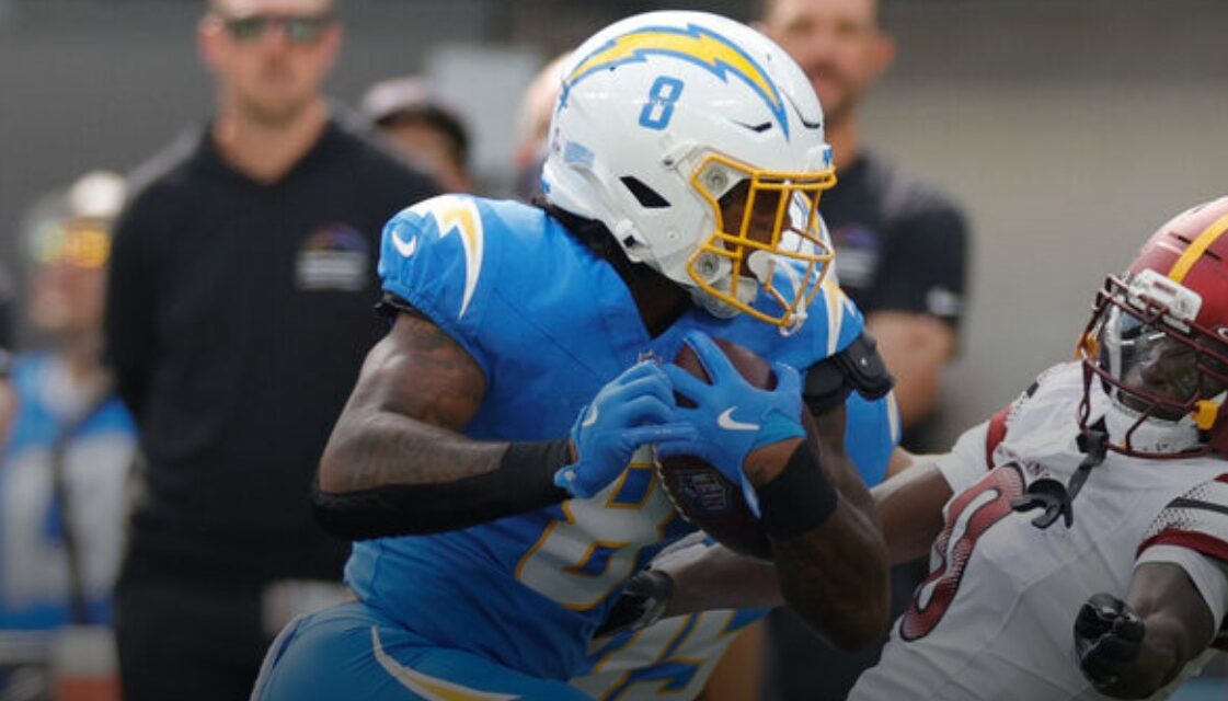 Chargers placing rookie Hampton on IR with ankle injury
