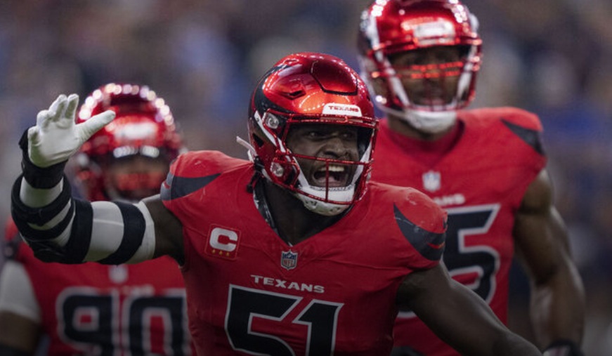 Texans harass Allen for 8 sacks, defeat Bills on TNF