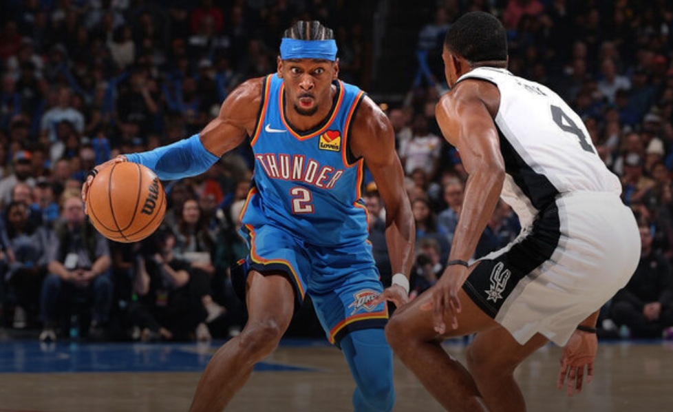 Thunder pick up 1st win against Spurs in 4 meetings