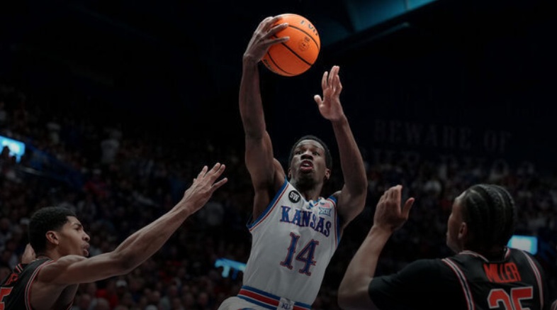 Kansas hands No. 5 Houston its 3rd straight loss for 1st time since 2017